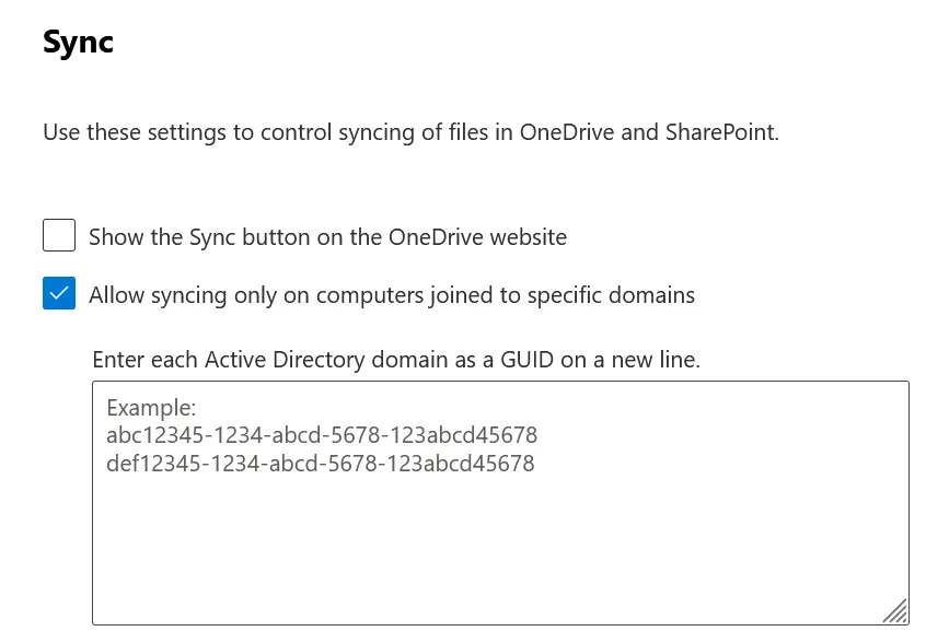 Domain Restriction Site Settings